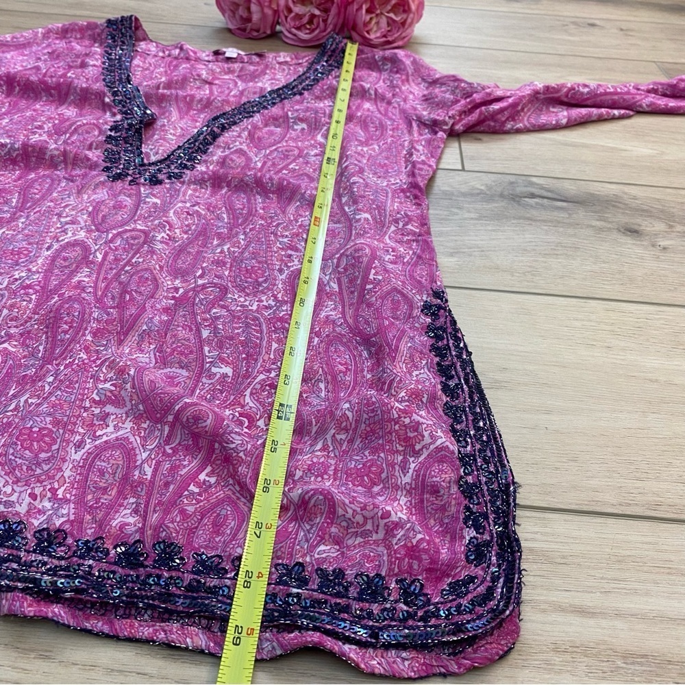 Calypso St.Barth | Yavia | Embellished Paisley Tunic Resort Resortwear Luxury - Picture 10 of 11